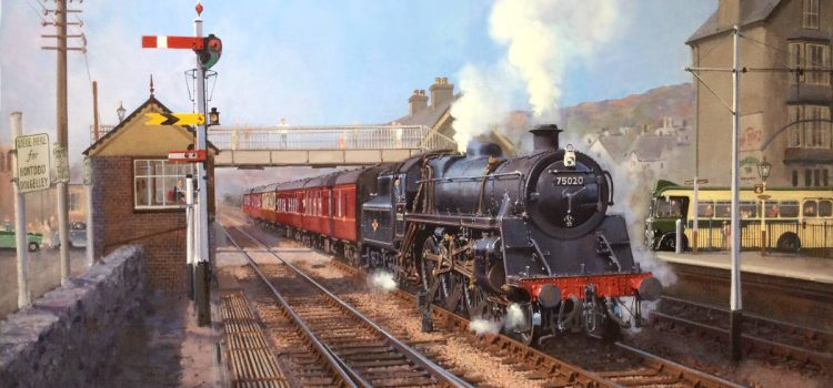 Steam train at Barmouth in 1960
