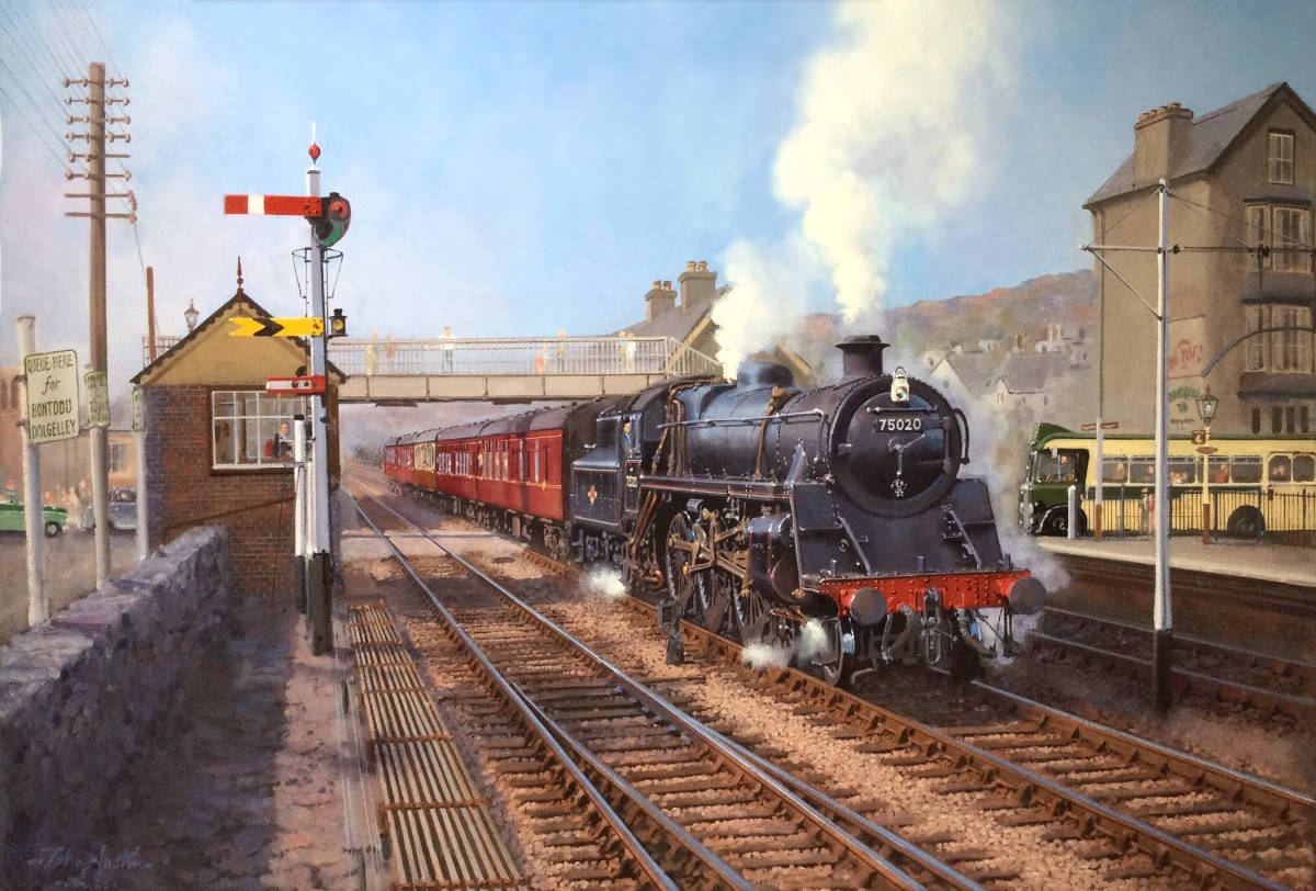 Steam train at Barmouth in 1960