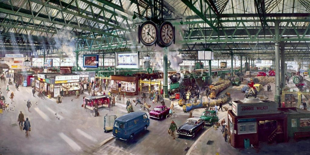 Waterloo Station by Terence Cuneo FGRA